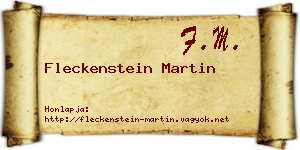 Fleckenstein Martin névjegykártya