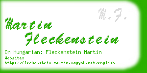 martin fleckenstein business card